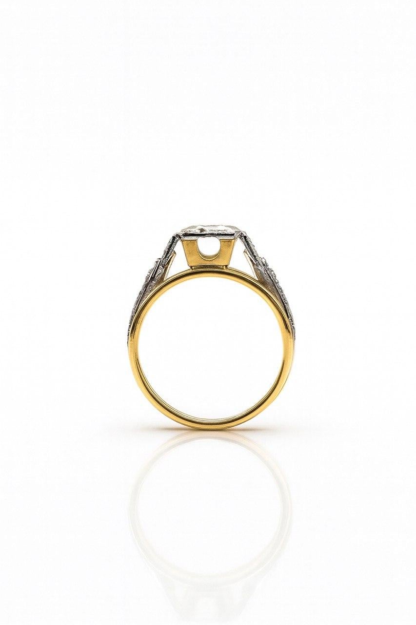 Diamantring im Rosenschliff. im Angebot 2