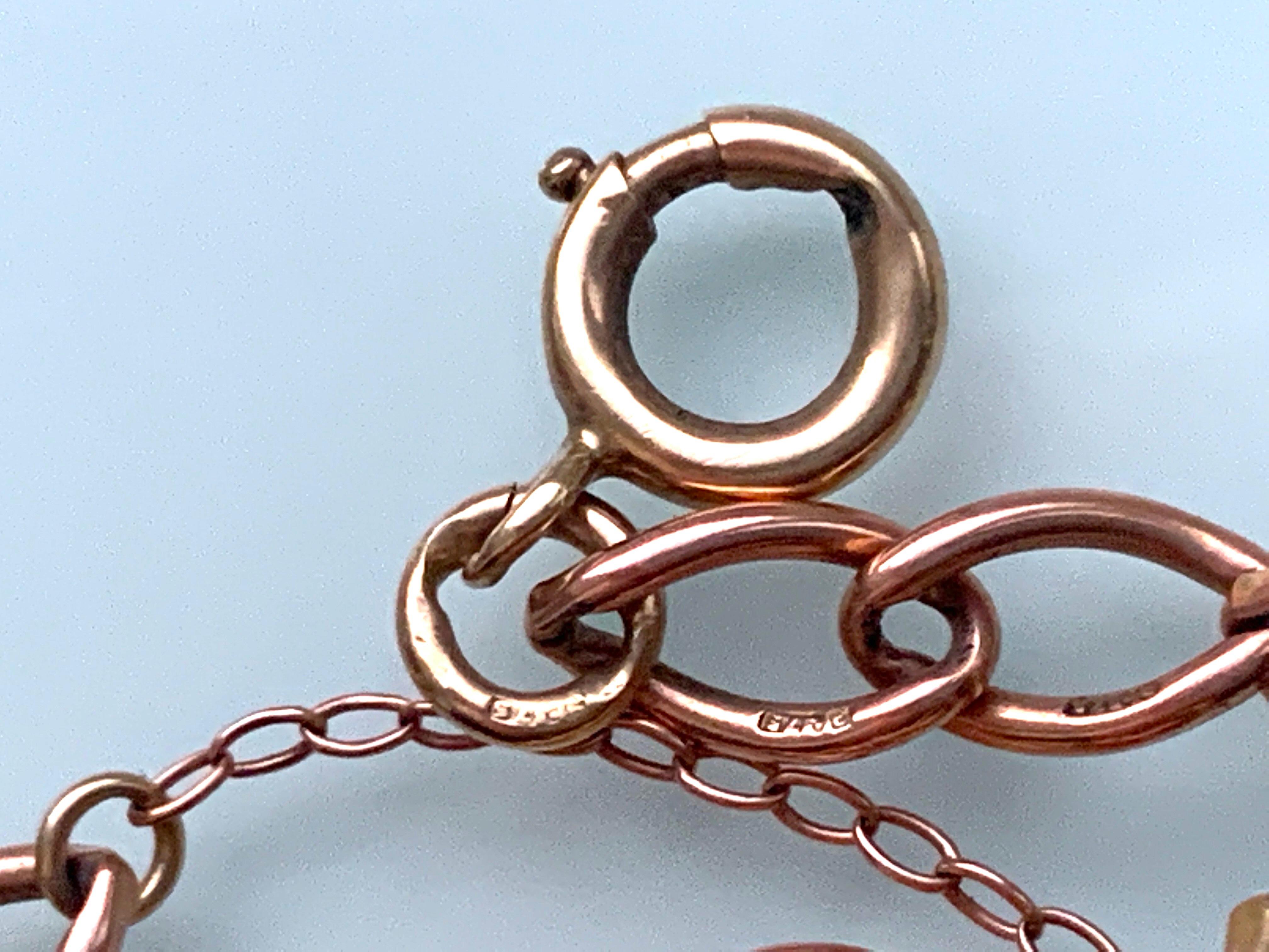 Women's or Men's Vintage Rose Gold Bracelet with a Donkey Charm For Sale