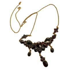 Vintage Rose Gold Garnet Necklace