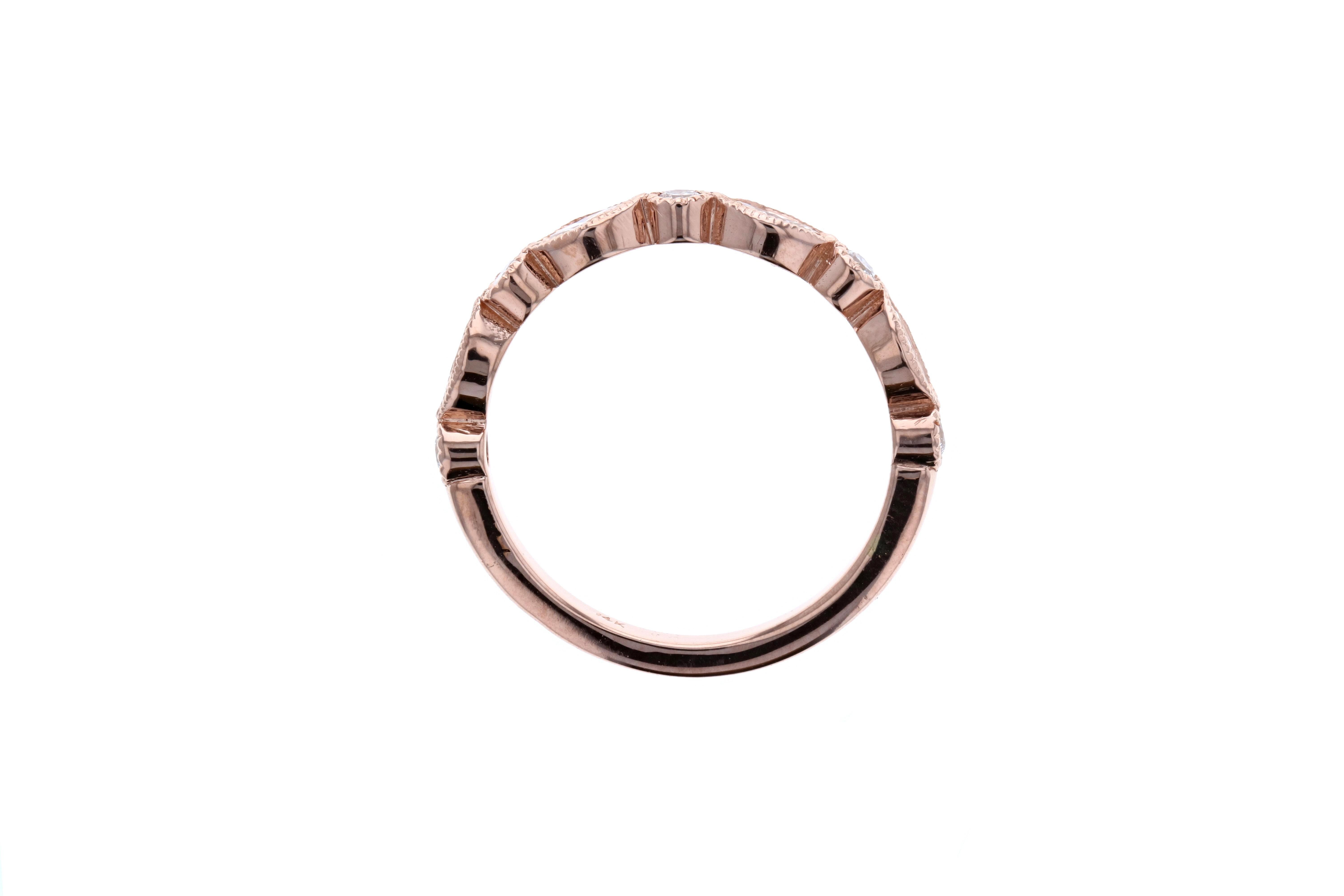 vintage rose gold wedding band