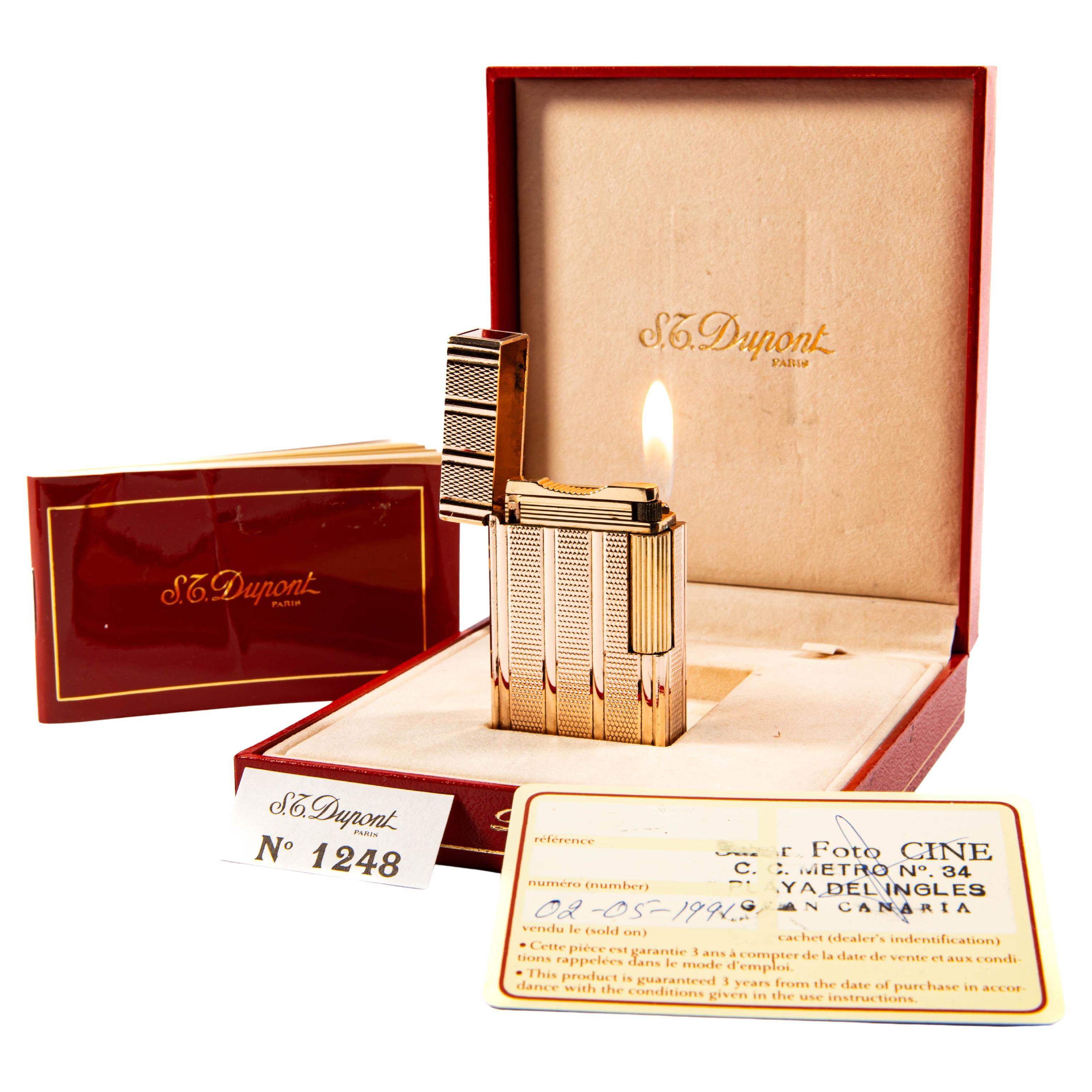 Vintage Rose Gold Plated S.T. DUPONT Ligne 1 BR Regular Leuchter 1991