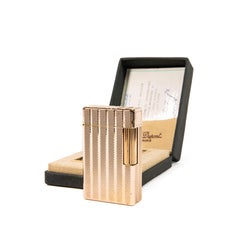Vintage Rose Gold Plated S.T. Dupont Ligne 1 BS Regular Lighter in Box 1972