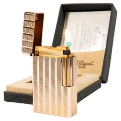 Vintage Rose Gold Plated S.T. Dupont Ligne 1 BS Regular Lighter in Box 1972