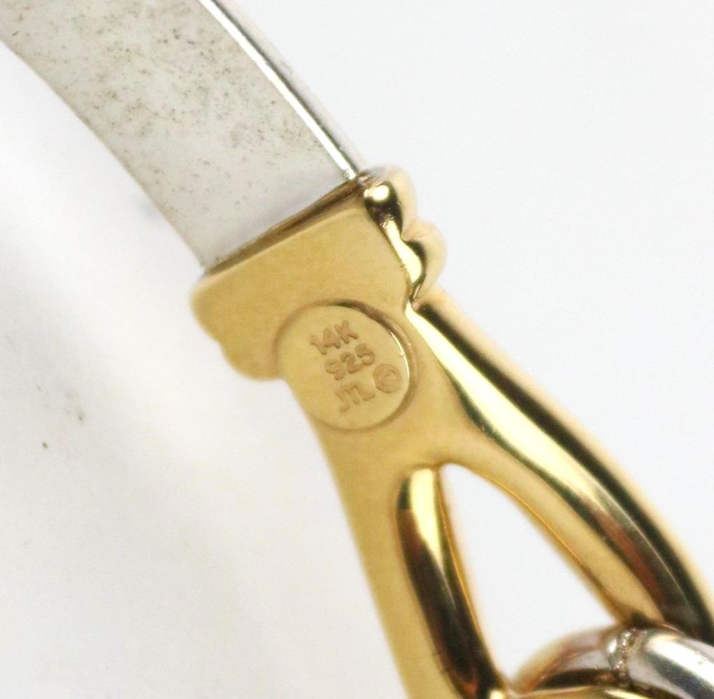 Round Cut Vintage Rose Gold Silver Diamond 0.55 Carat Hinged Elliptical Bangle Bracelet