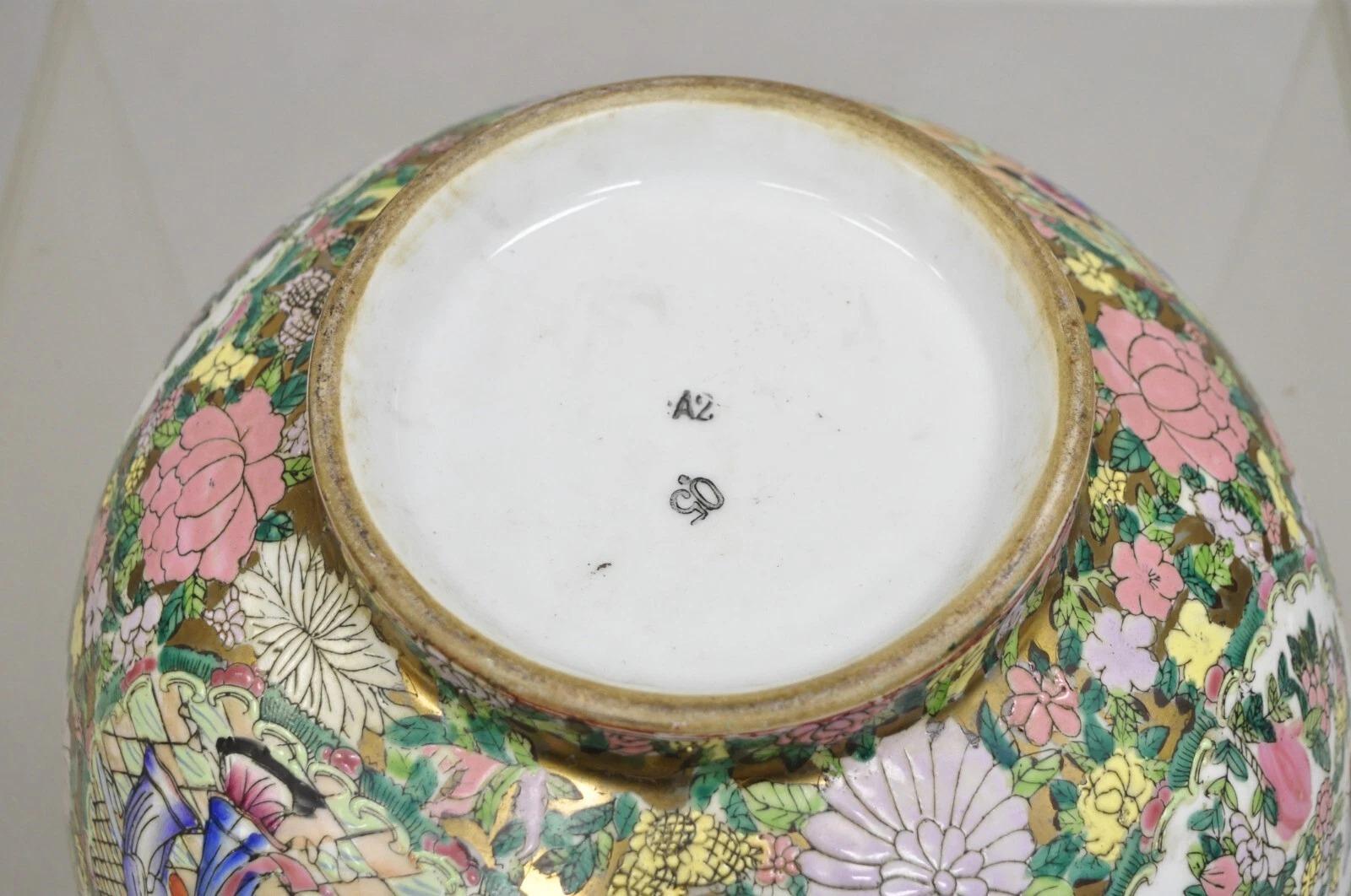 Vintage Rose Medallion Chinese Export Porcelain 12