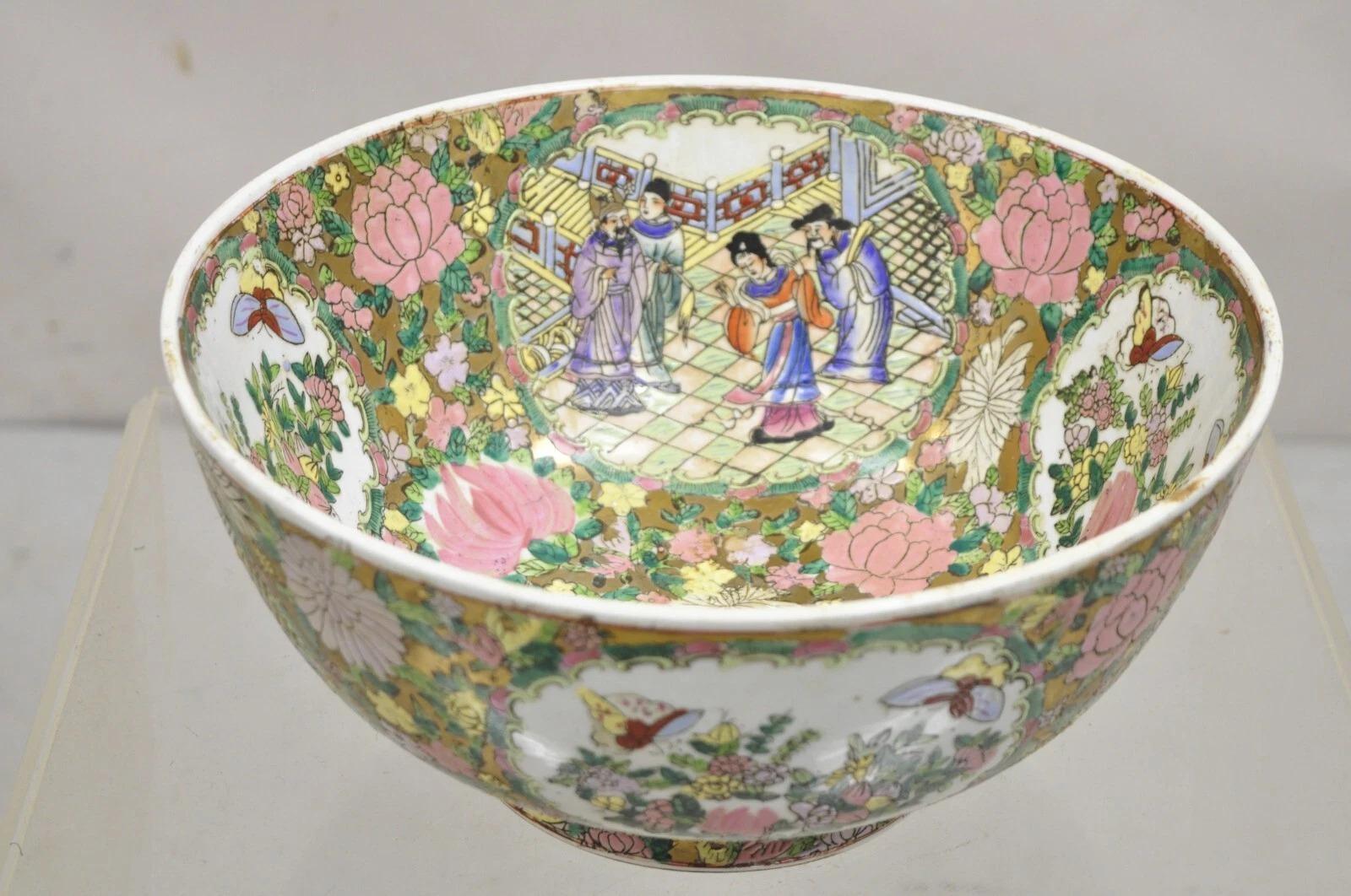 Vintage Rose Medallion Chinese Export Porcelain 12
