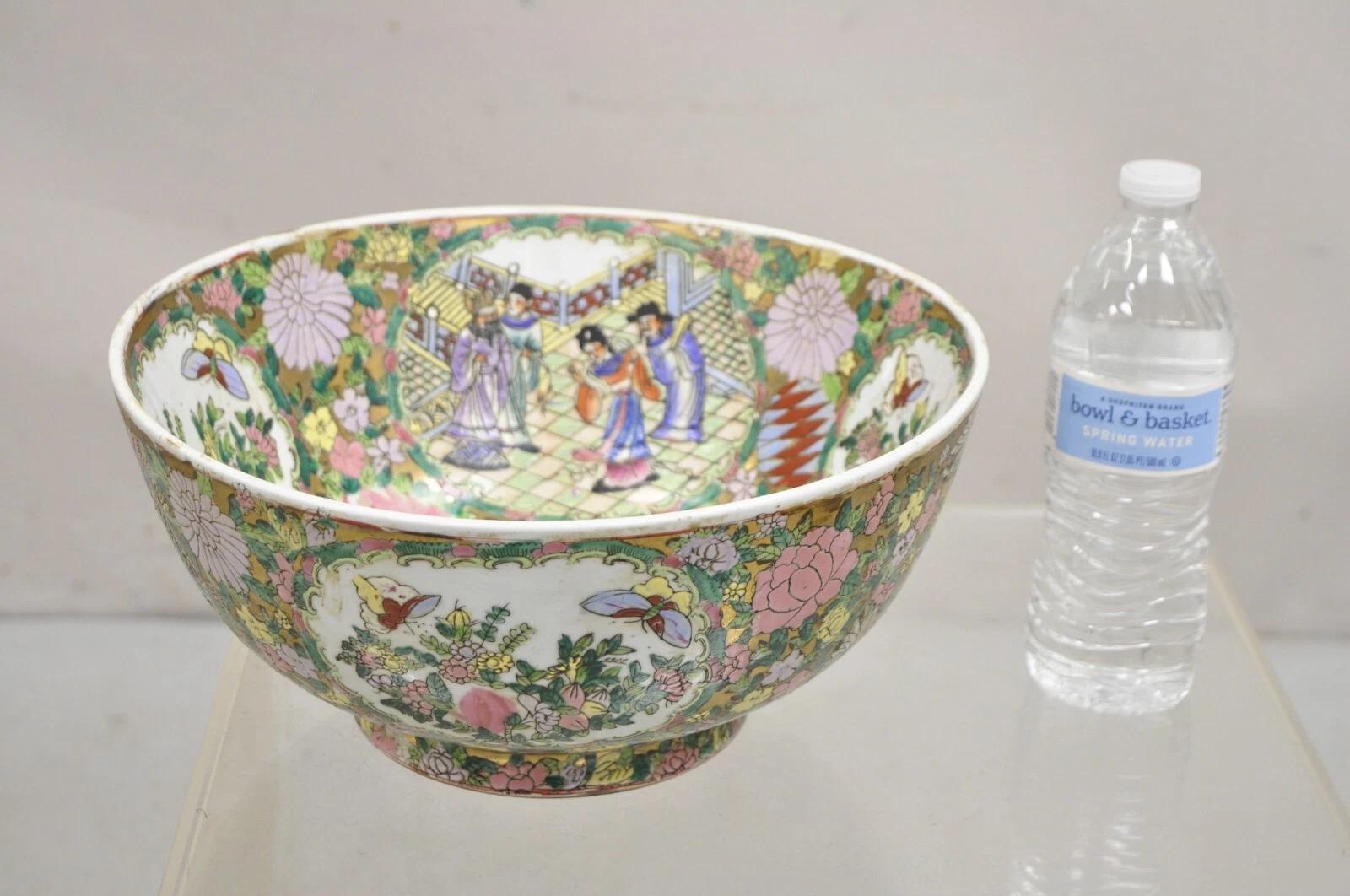 Vintage Rose Medallion Chinese Export Porcelain 12