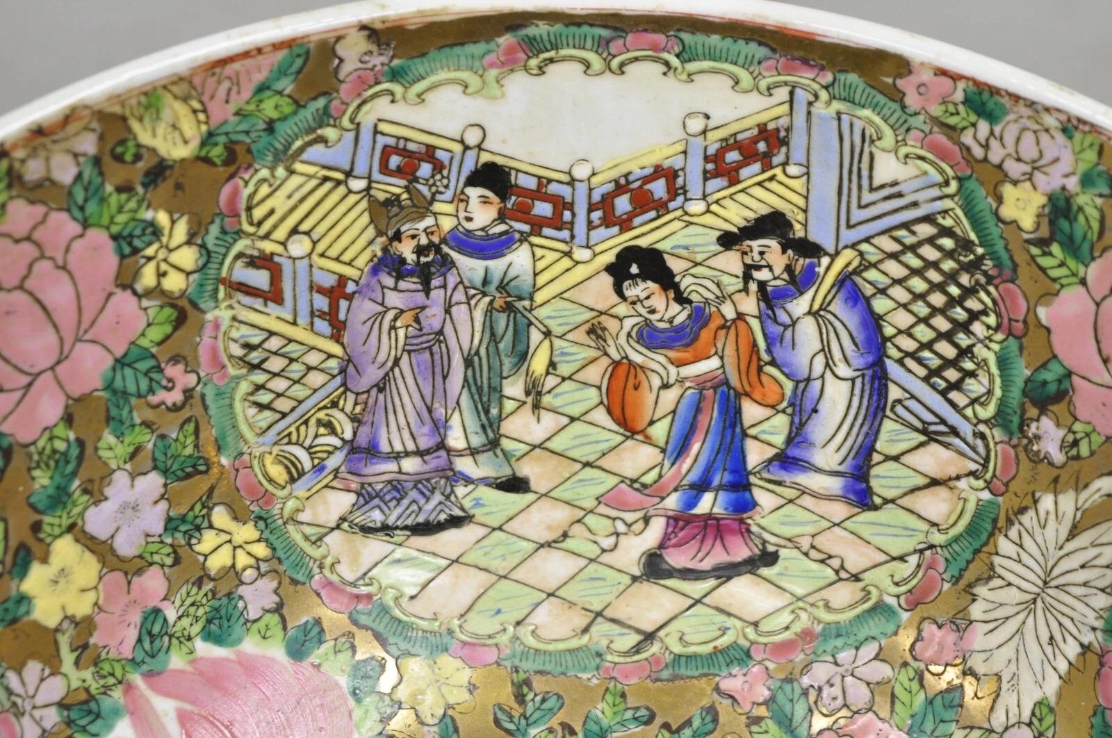 Unknown Vintage Rose Medallion Chinese Export Porcelain 12