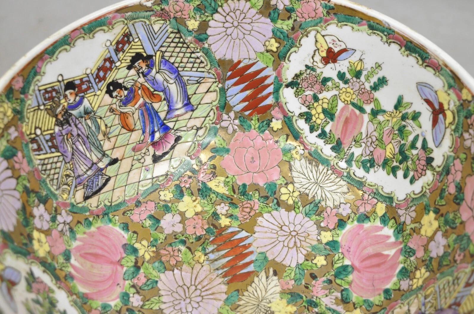 Vintage Rose Medallion Chinese Export Porcelain 12