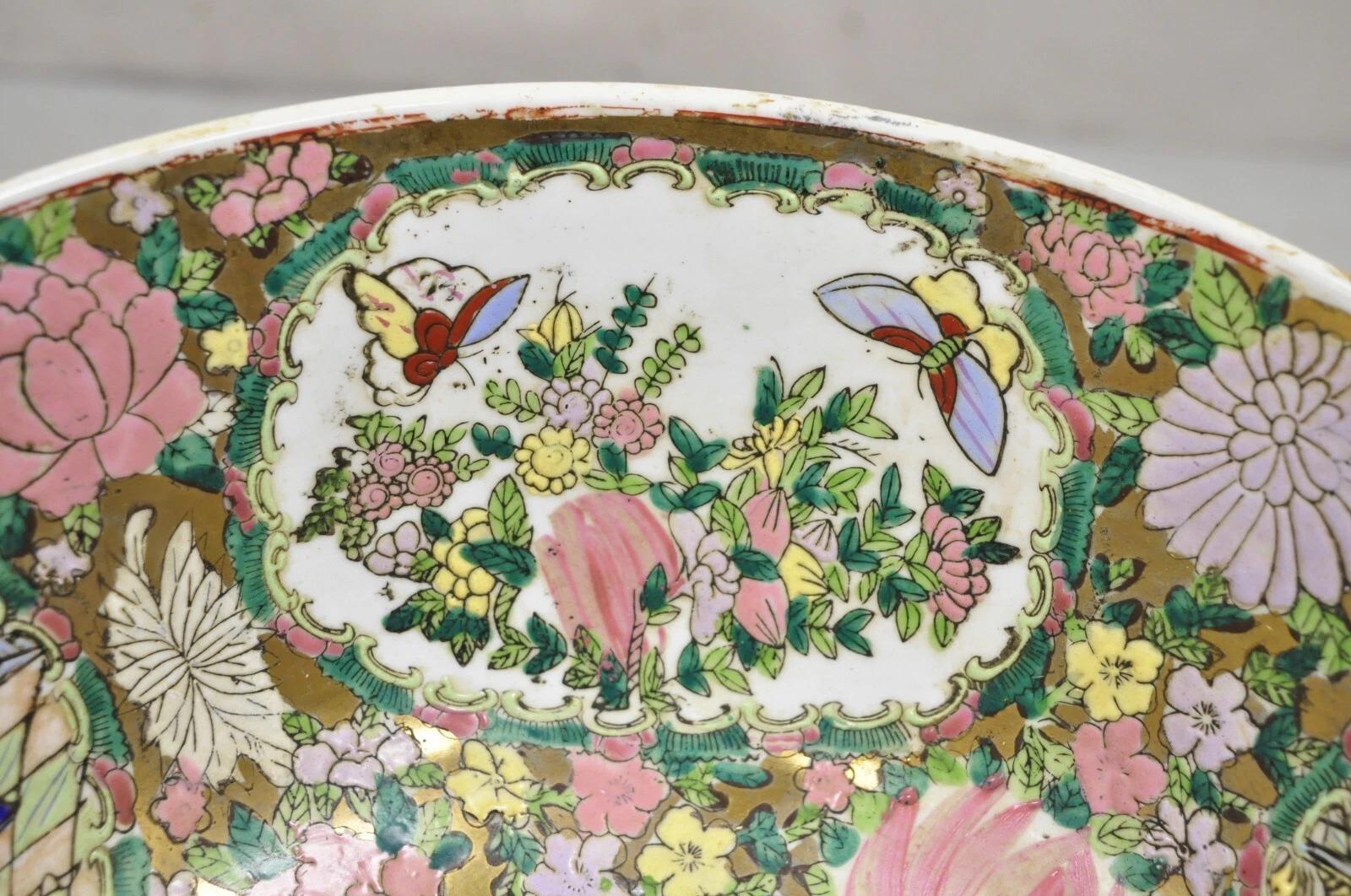 20th Century Vintage Rose Medallion Chinese Export Porcelain 12