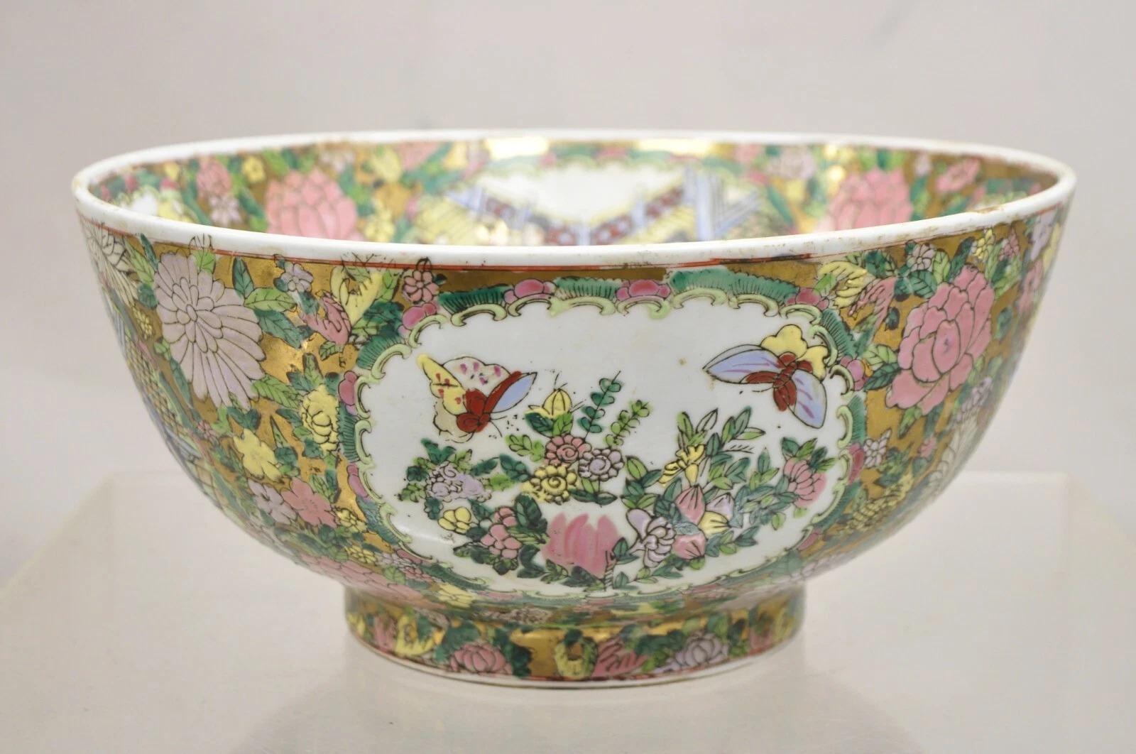 Vintage Rose Medallion Chinese Export Porcelain 12