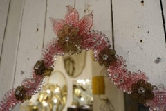 Vintage Rose Pink French Venetian Mirror