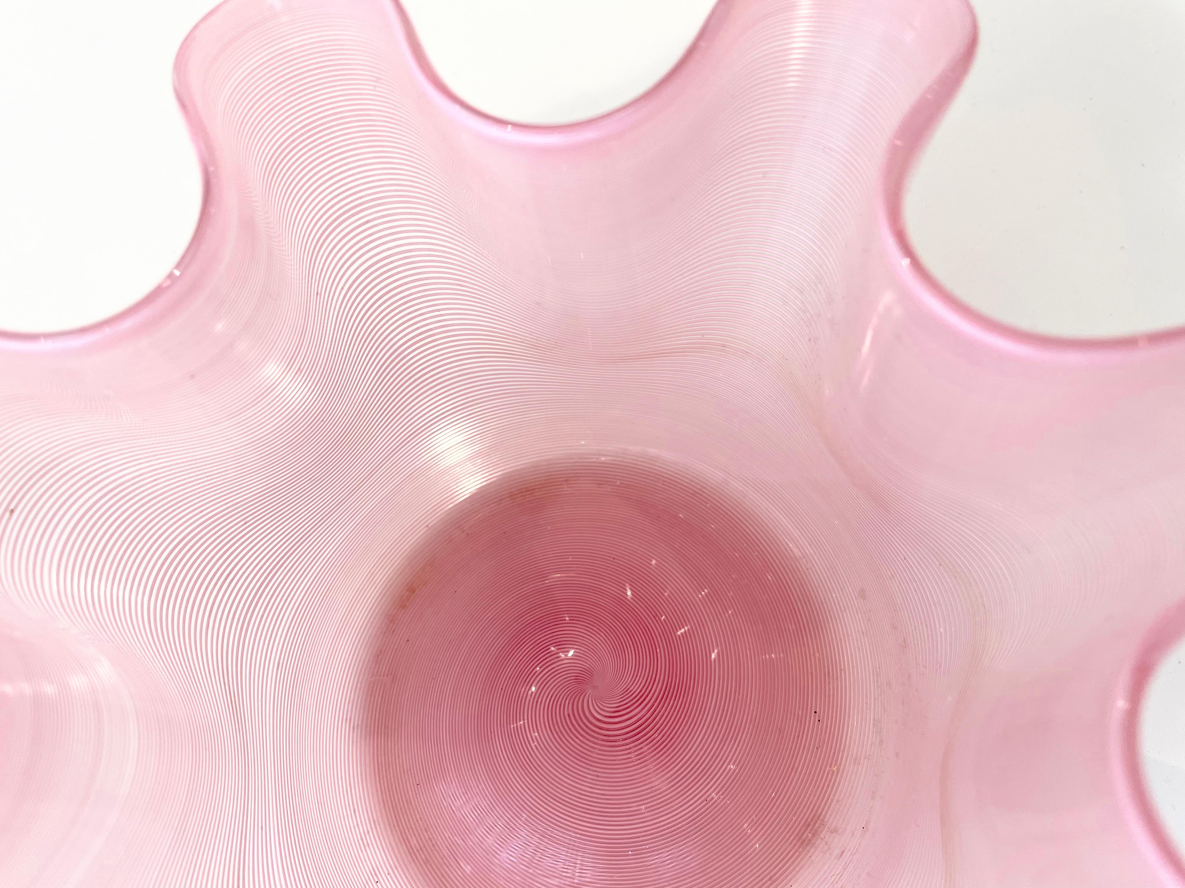 20th Century Vintage Rose Pink Glass Bowl