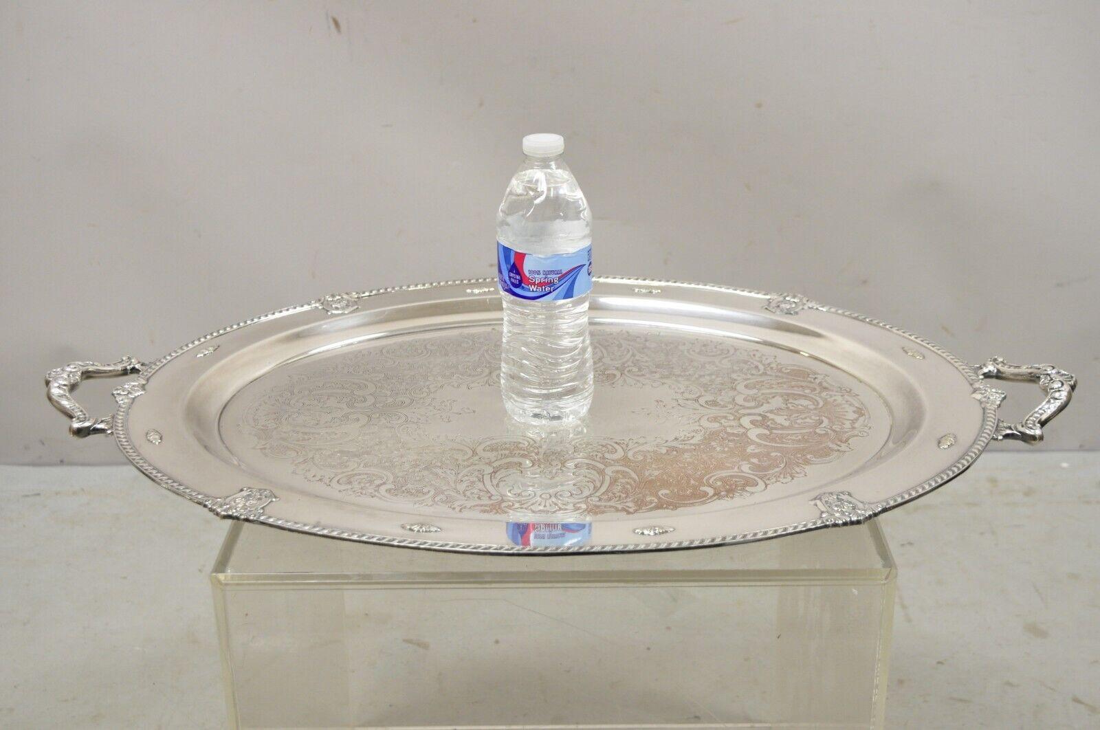 Bandeja ovalada victoriana vintage Rose Point by Wallace de 24