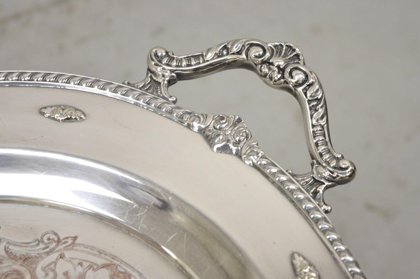 Bandeja ovalada victoriana vintage Rose Point by Wallace de 24