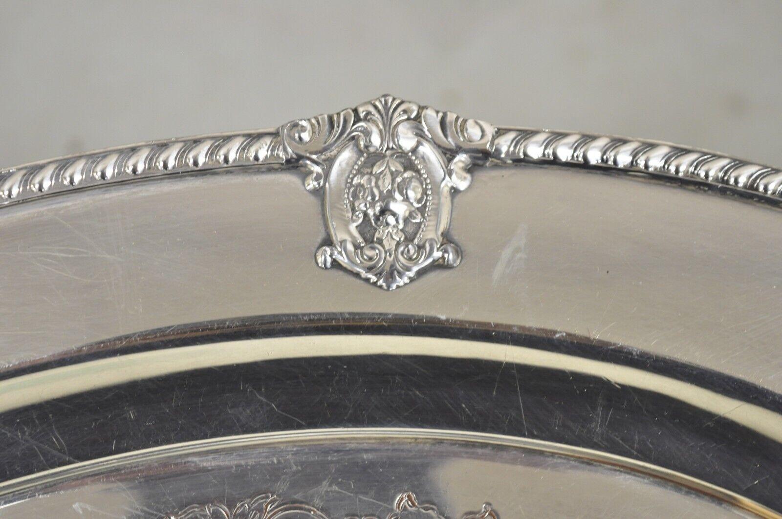 Bandeja ovalada victoriana vintage Rose Point by Wallace de 24