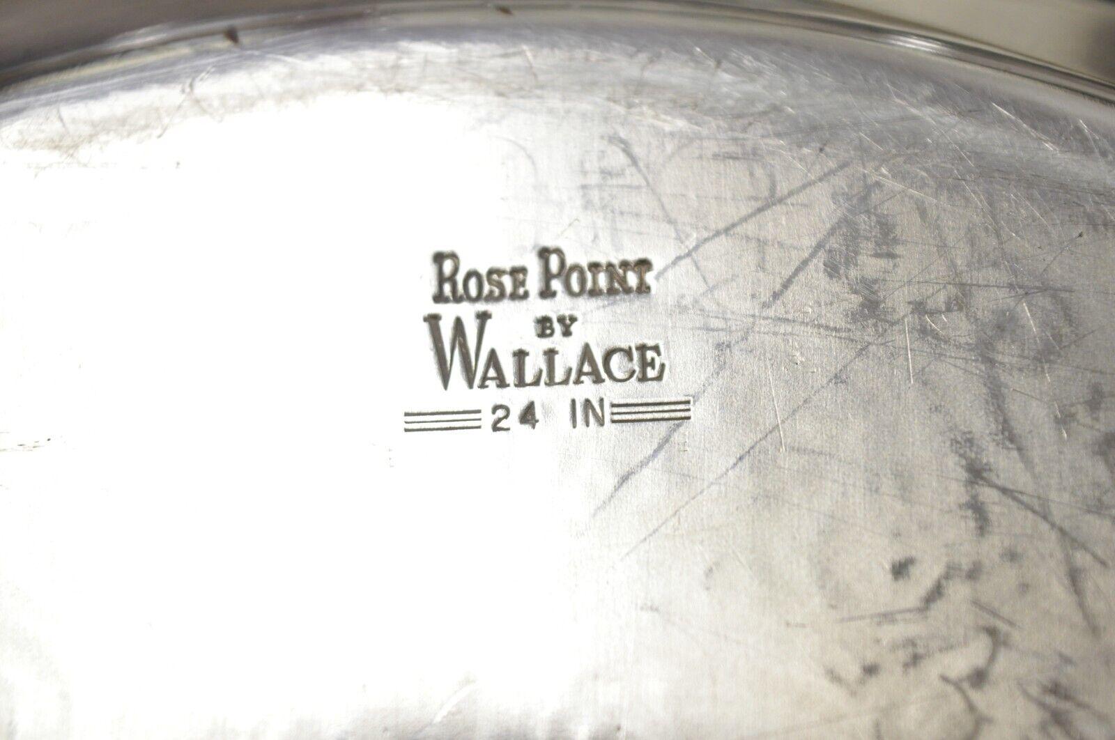 Bandeja ovalada victoriana vintage Rose Point by Wallace de 24