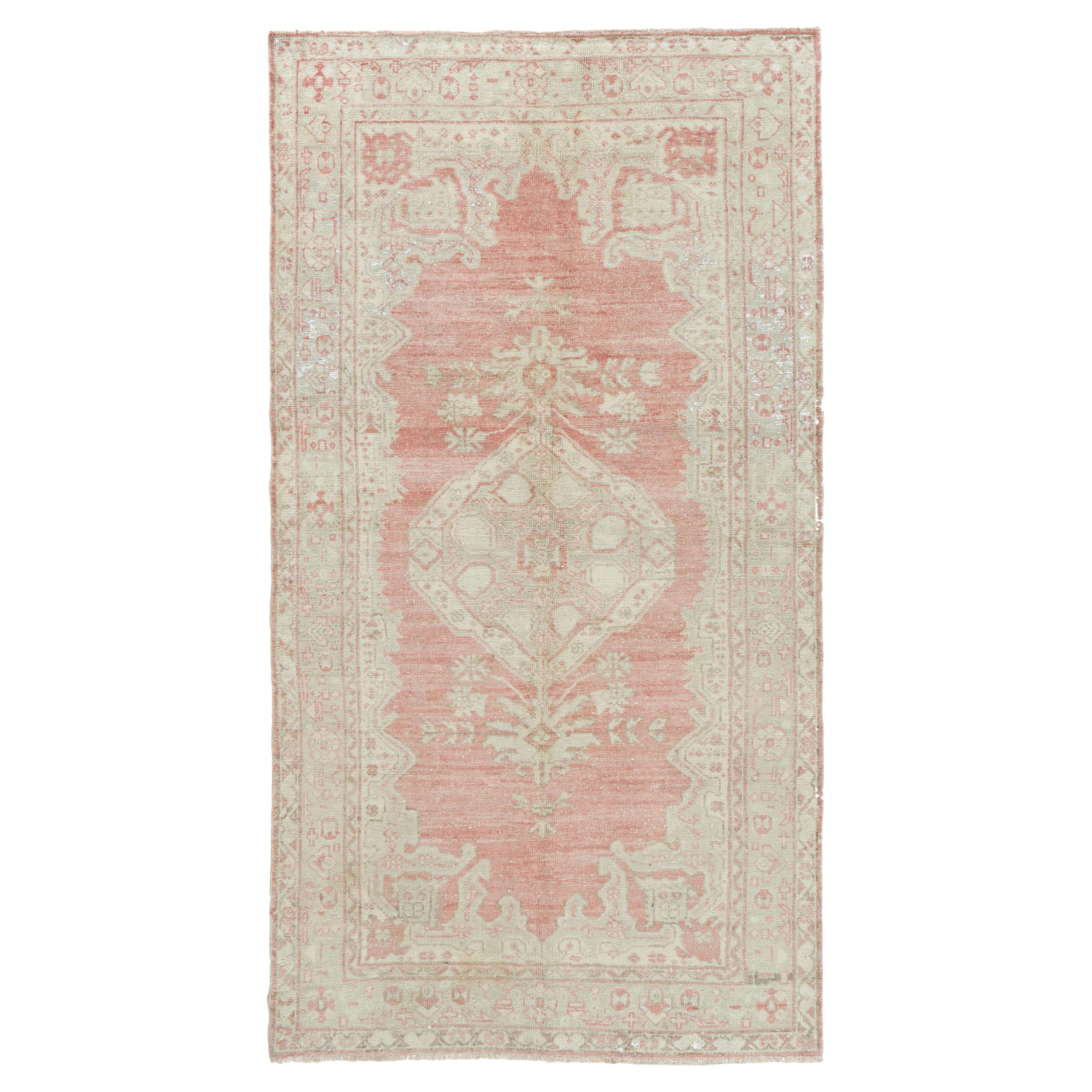 Vintage Rose Türkisch Oushak Teppich 4'1 X 7'7