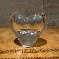 Vintage Rosenthal Lead Crystal Heart Bud Vase or Paper Weight