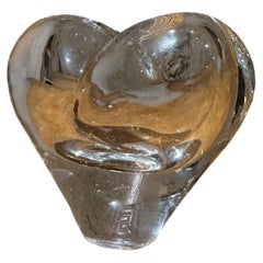 Vintage Rosenthal Lead Crystal Heart Bud Vase or Paper Weight