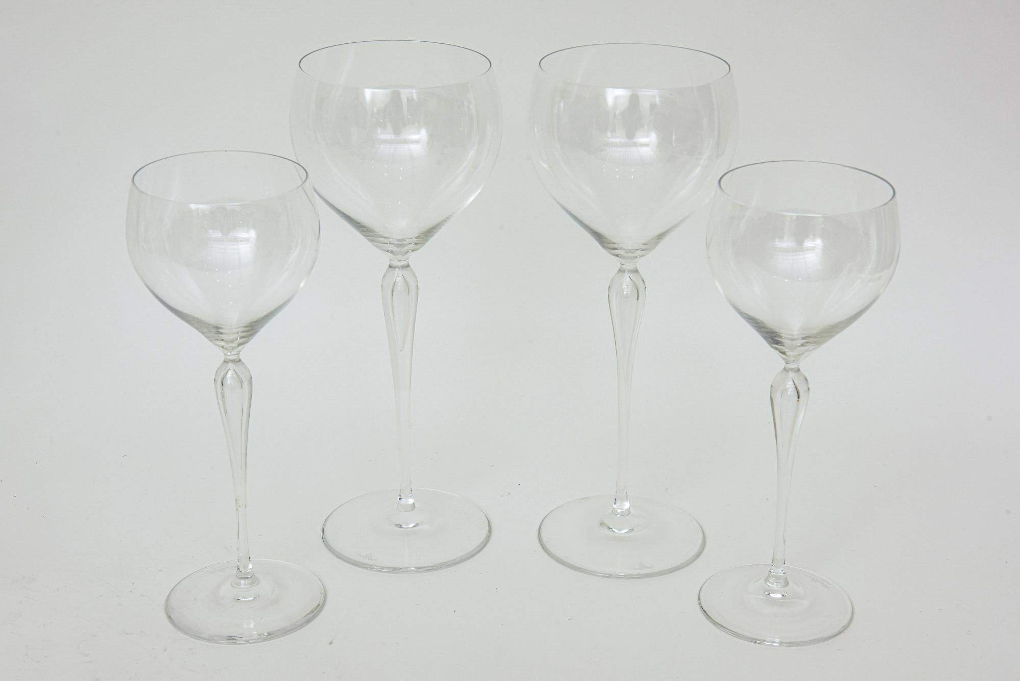 Juego de 24 copas de cristal vintage Rosenthal Maitre para vino blanco y burdeos Alemán en venta