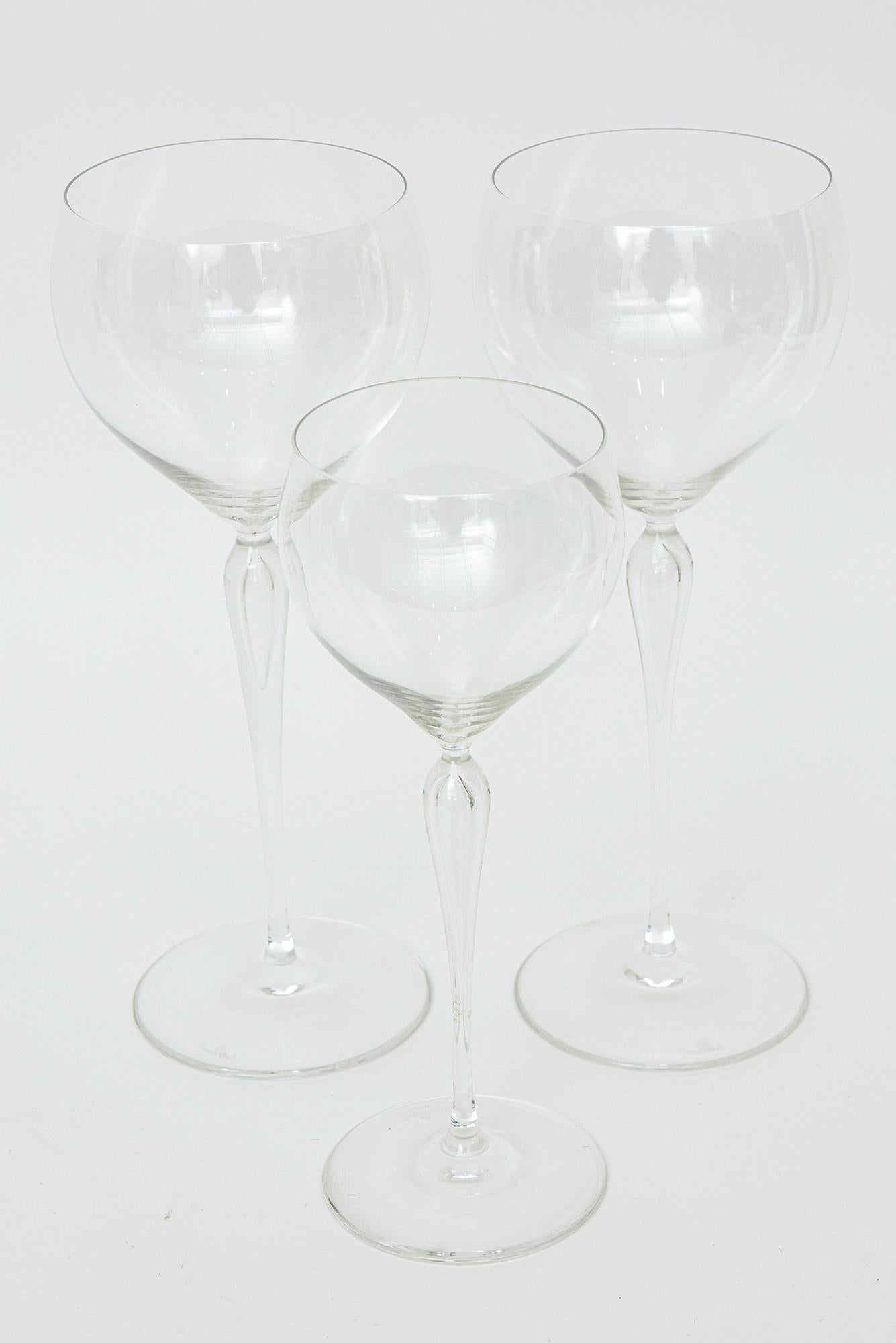 Juego de 24 copas de cristal vintage Rosenthal Maitre para vino blanco y burdeos en Bueno estado para la venta en North Miami, FL