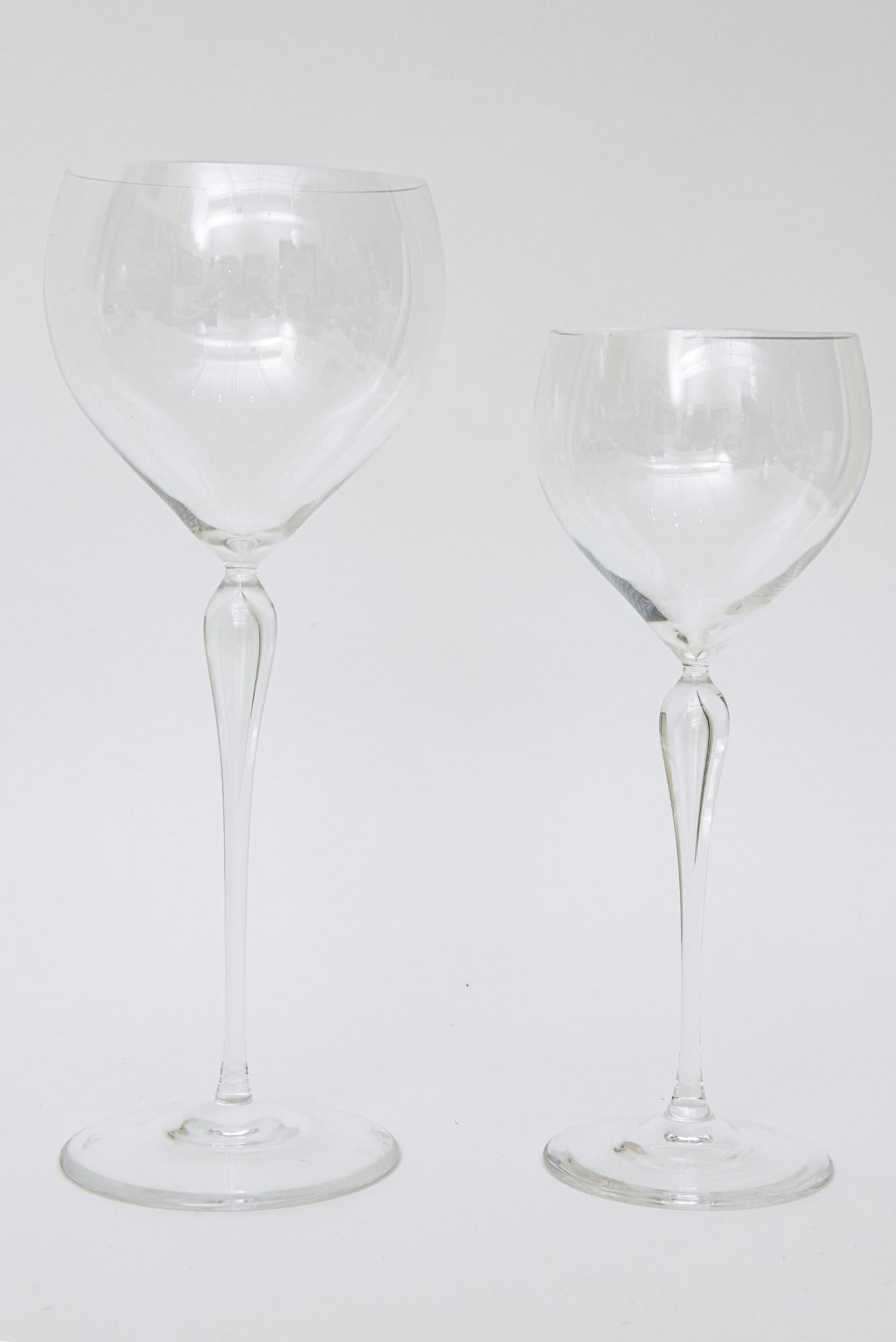 Juego de 24 copas de cristal vintage Rosenthal Maitre para vino blanco y burdeos en venta 1