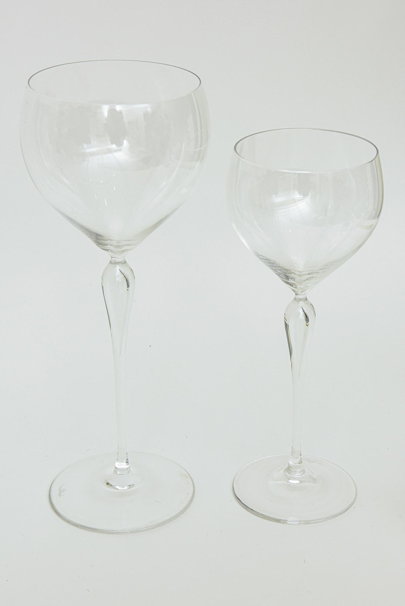 Juego de 24 copas de cristal vintage Rosenthal Maitre para vino blanco y burdeos en venta 2