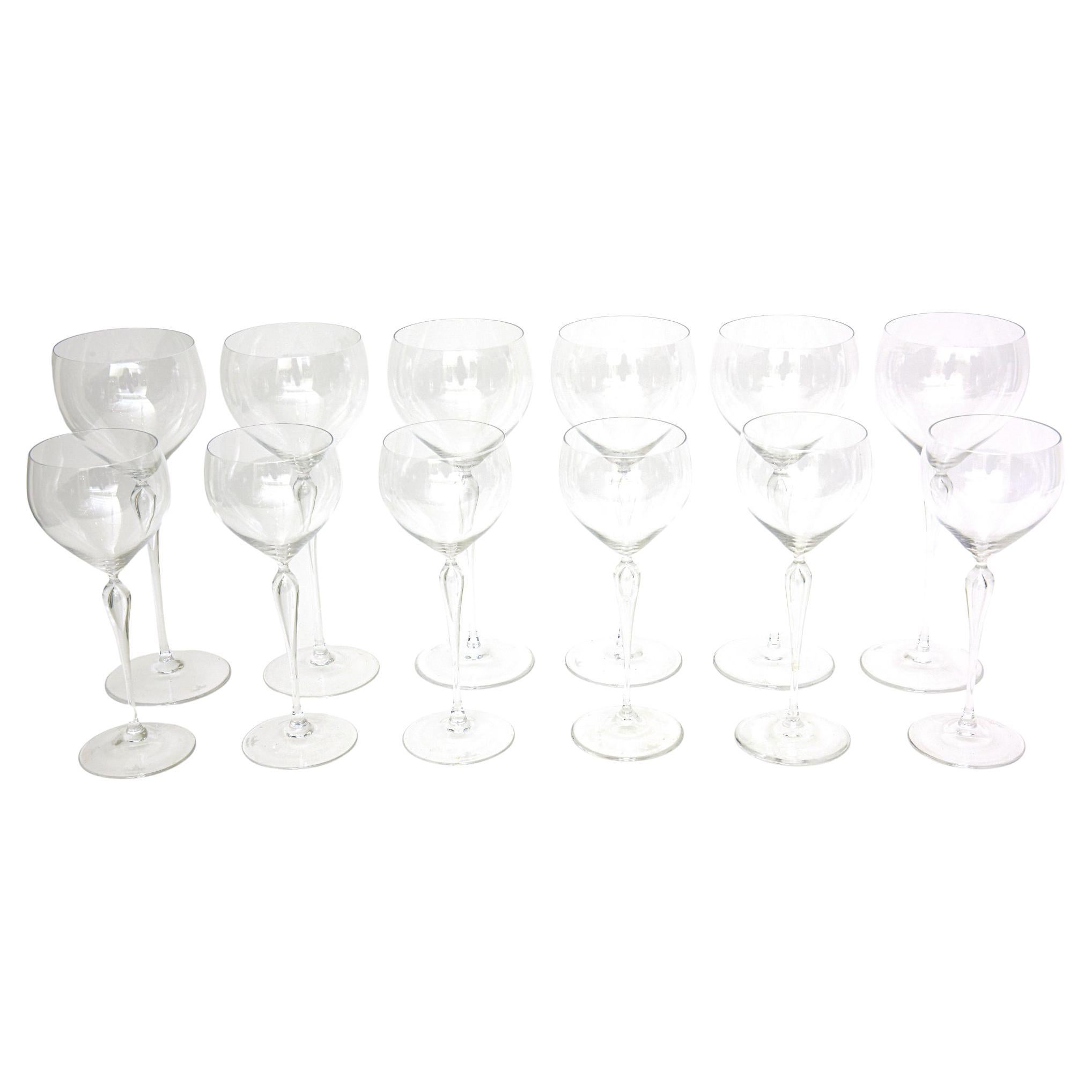 Juego de 24 copas de cristal vintage Rosenthal Maitre para vino blanco y burdeos en venta