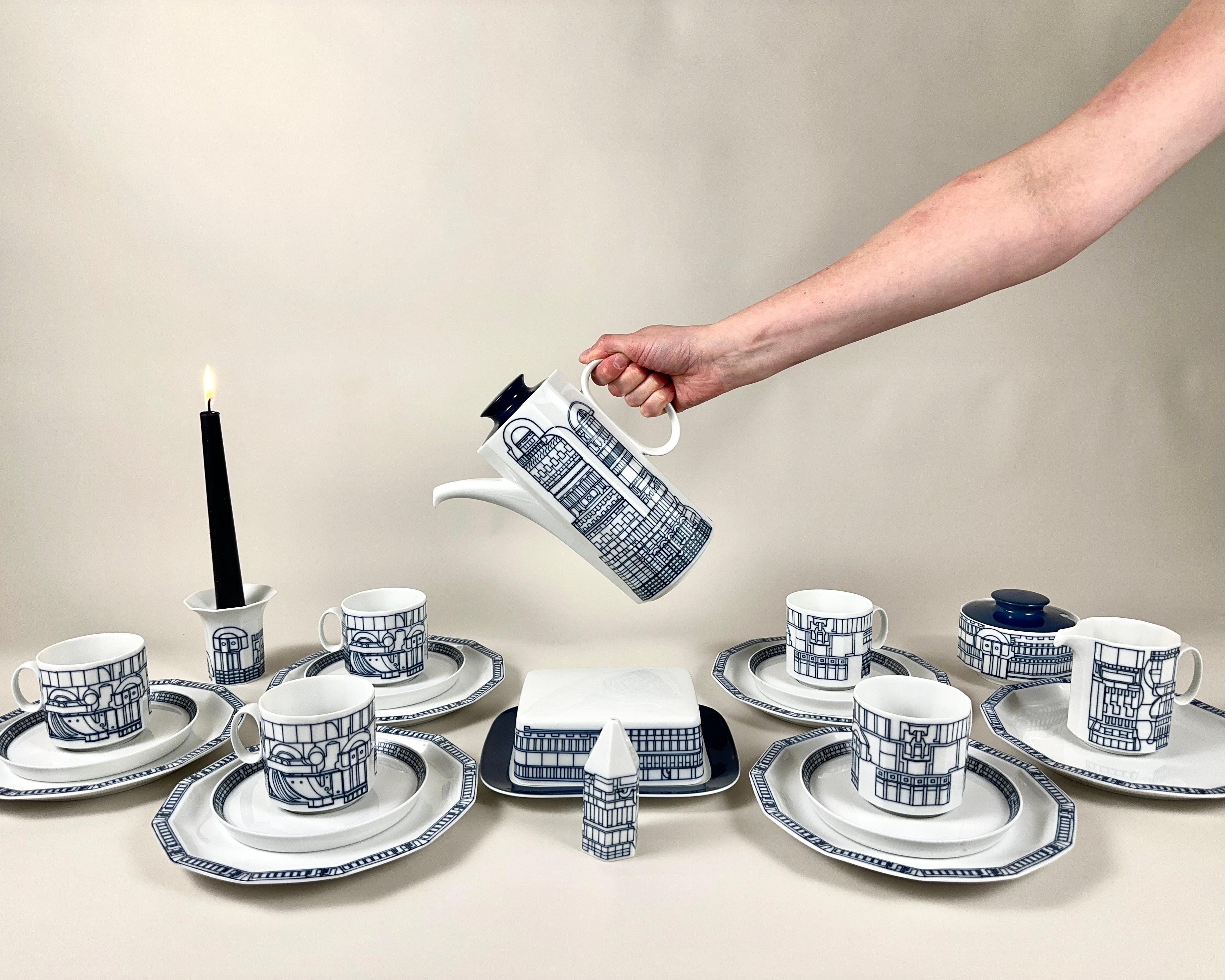 Vintage Rosenthal Studio Line Essgeschirr Set  Eduardo Paolozzi Entwurf im Zustand „Hervorragend“ im Angebot in Bastogne, BE