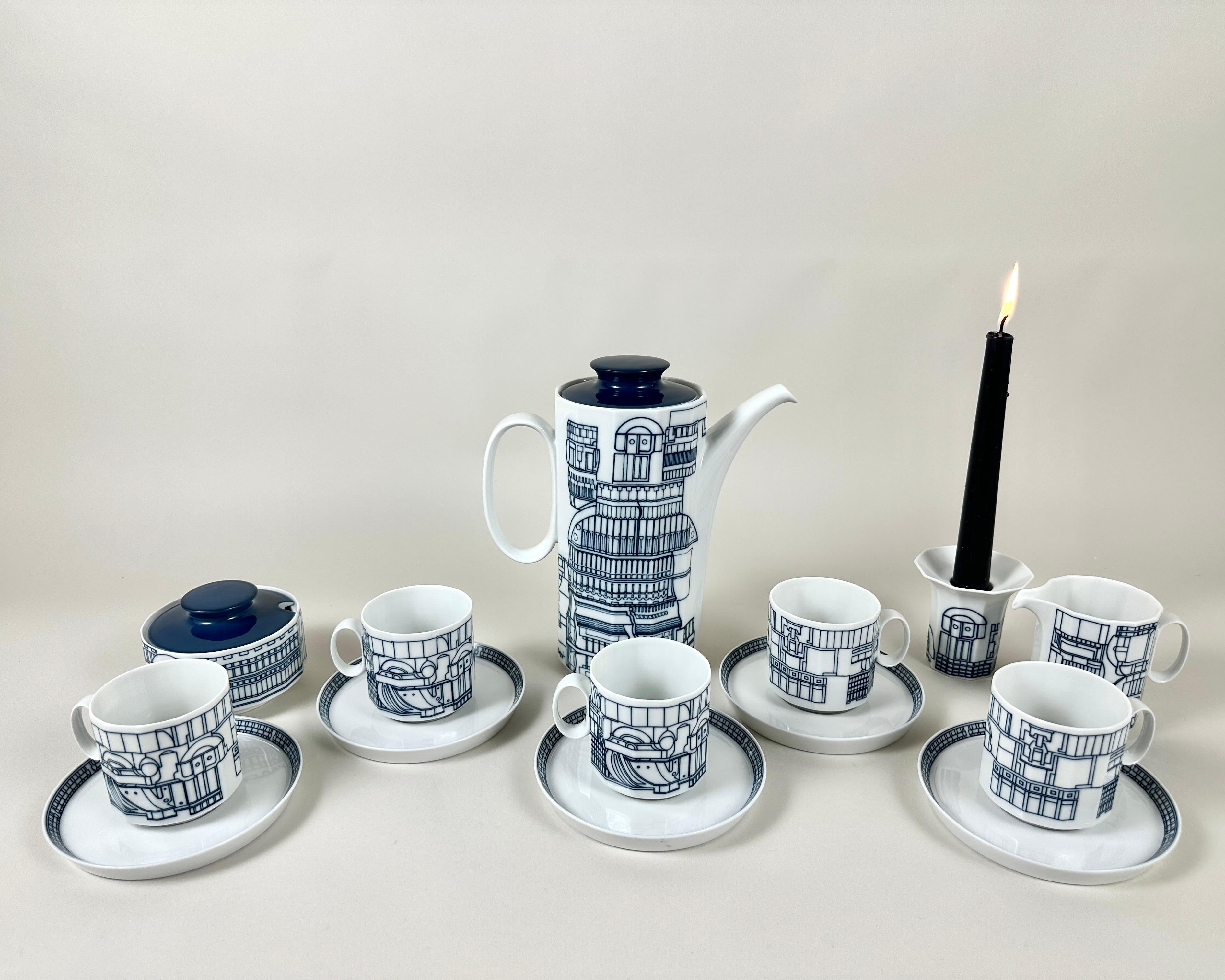 Vintage Rosenthal Studio Line Essgeschirr Set  Eduardo Paolozzi Entwurf (Ende des 20. Jahrhunderts) im Angebot