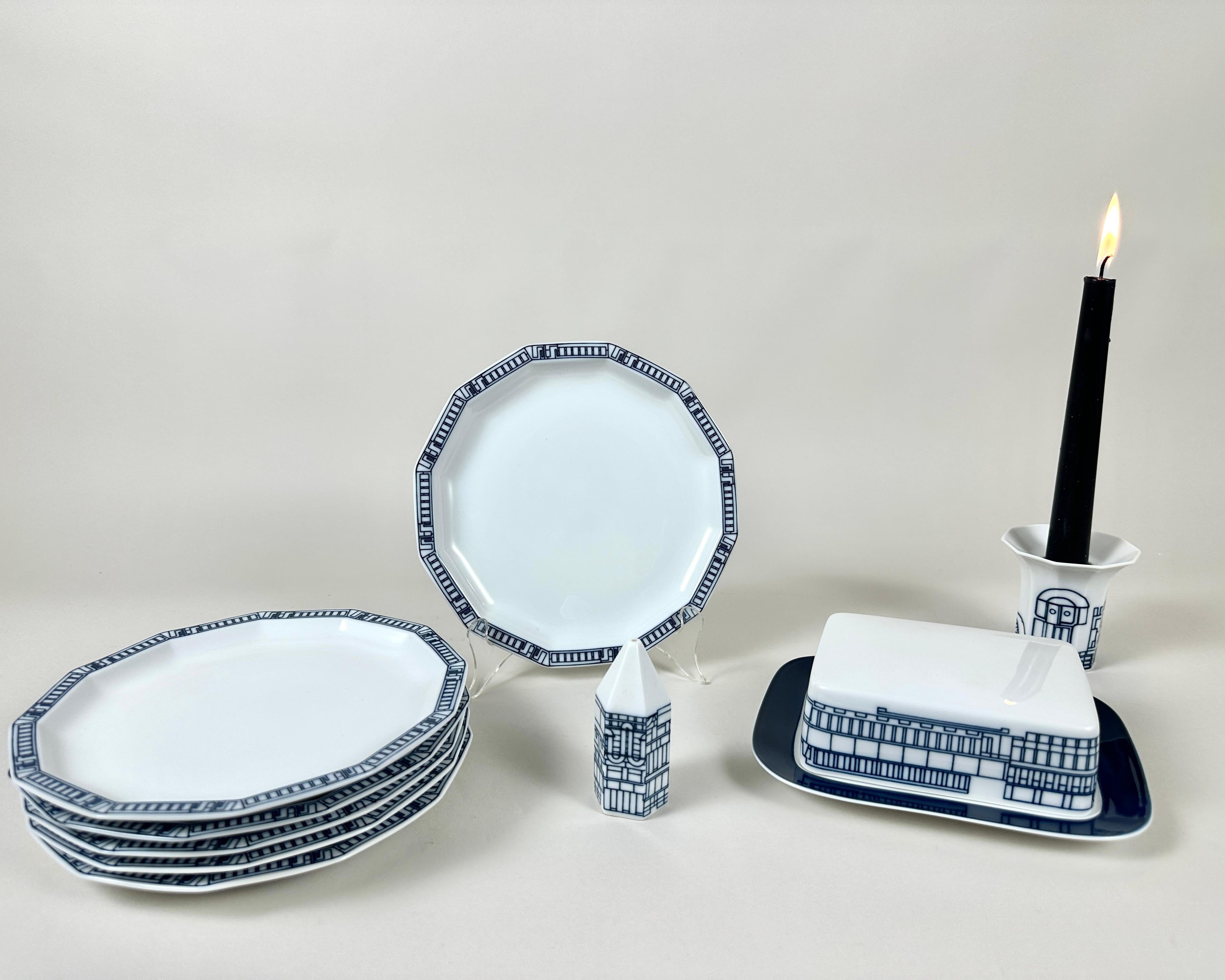 Vintage Rosenthal Studio Line Essgeschirr Set  Eduardo Paolozzi Entwurf (Porzellan) im Angebot