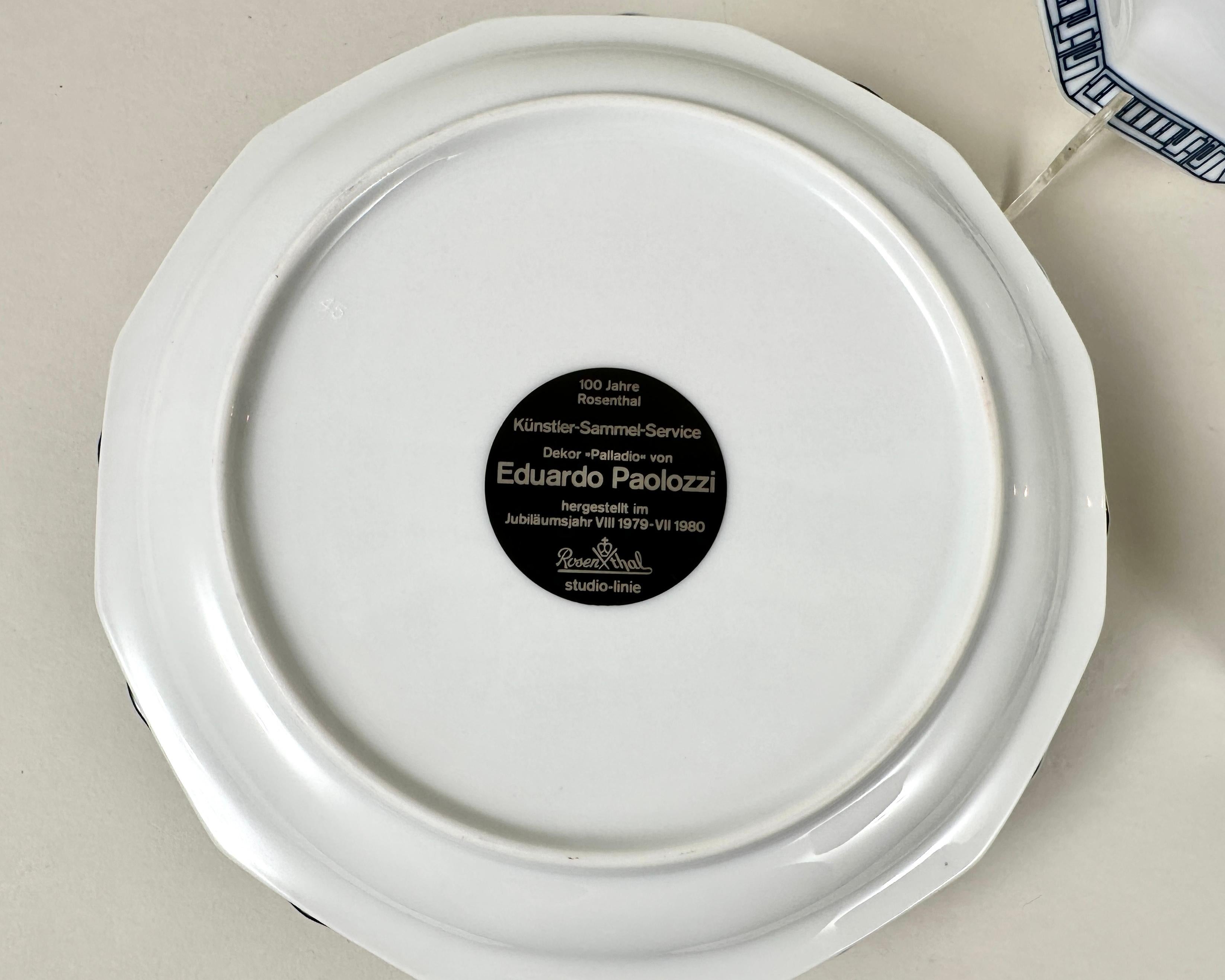 Vintage Rosenthal Studio Line Essgeschirr Set  Eduardo Paolozzi Entwurf im Angebot 1