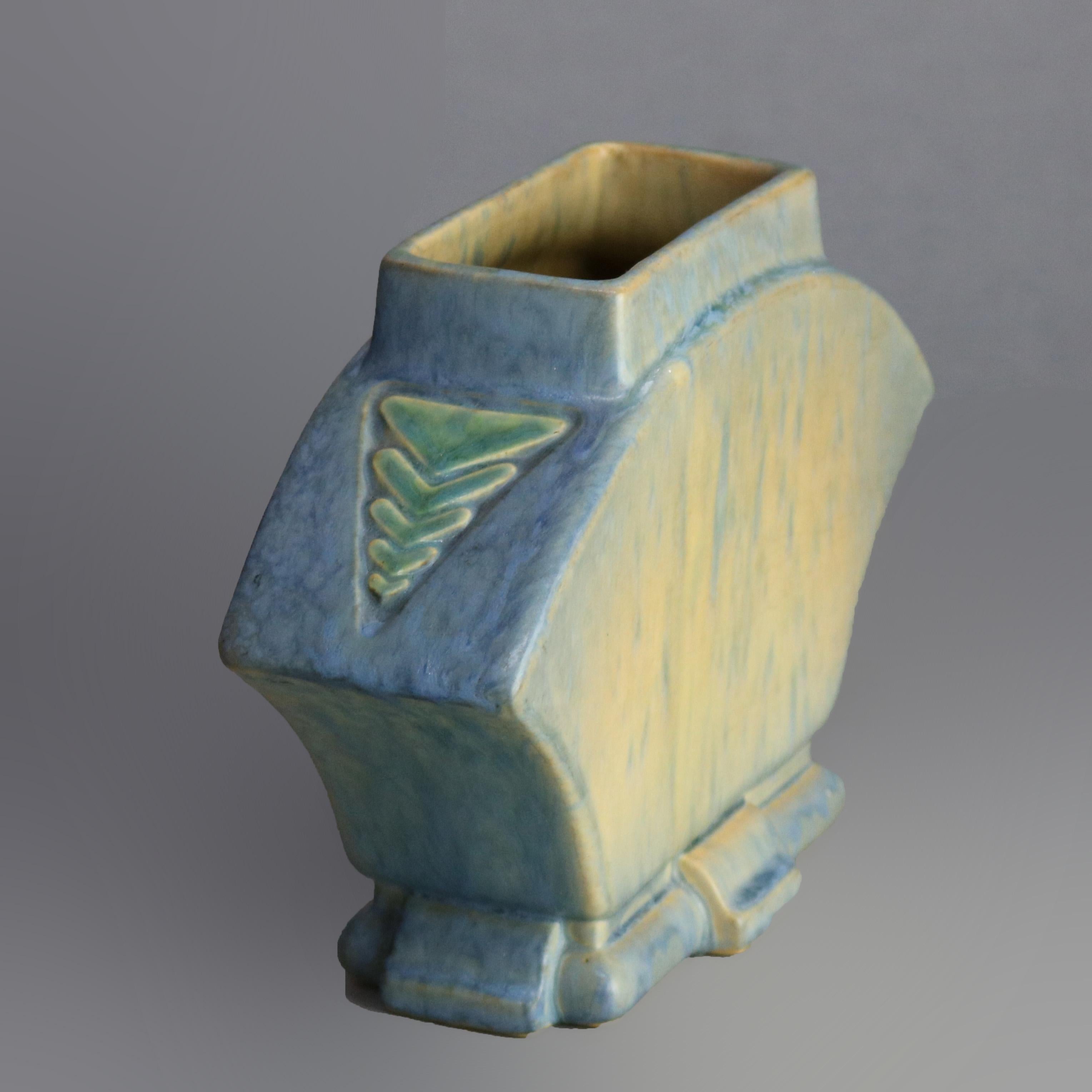 American Vintage Roseville Futura Art Pottery Buttress Vase, Circa 1930