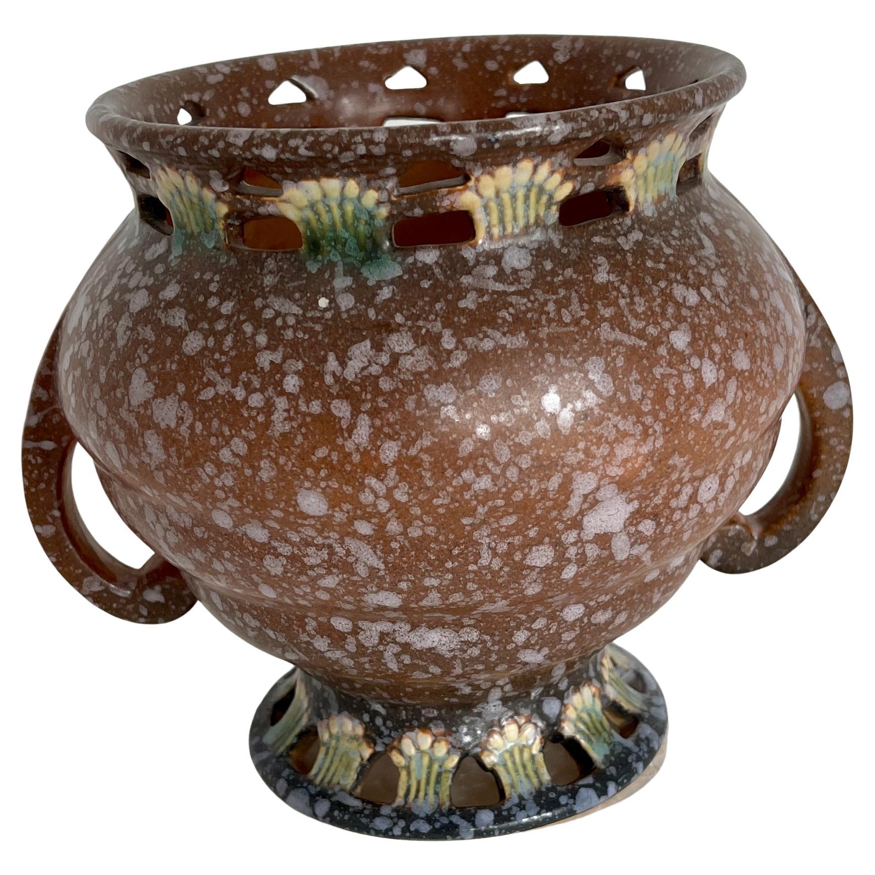 flawless condition Vintage Roseville pottery vase like-new Roseville vase, Dalrose pattern c.1930 6 1/2” tall marked Roseville