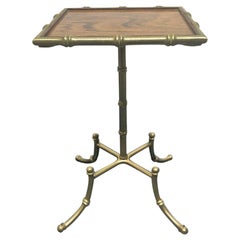 Vintage Rosewood and Bronze Drink Table