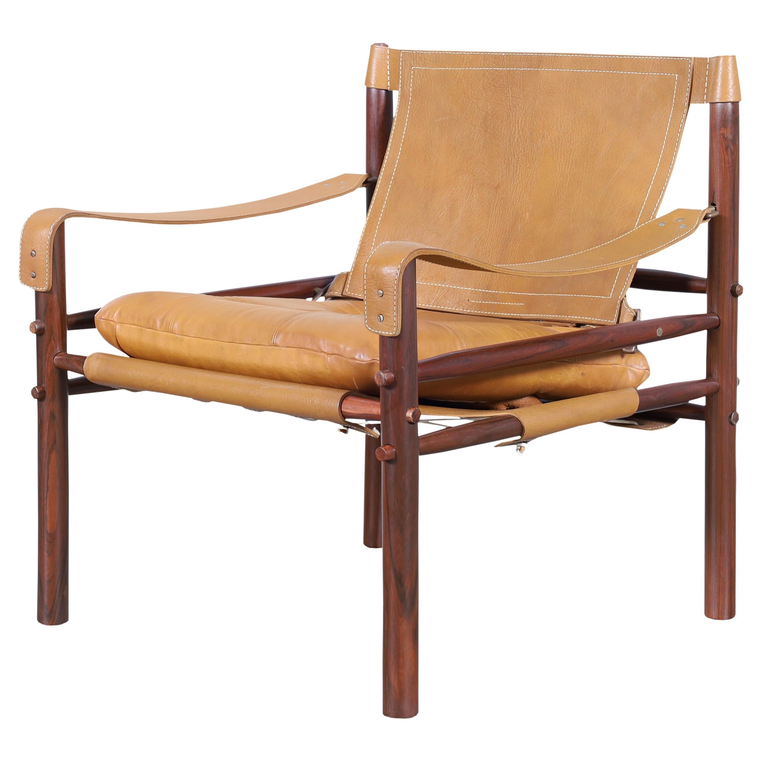Chaise longue vintage en palissandre et cuir "Sirocco" par Arne Norell