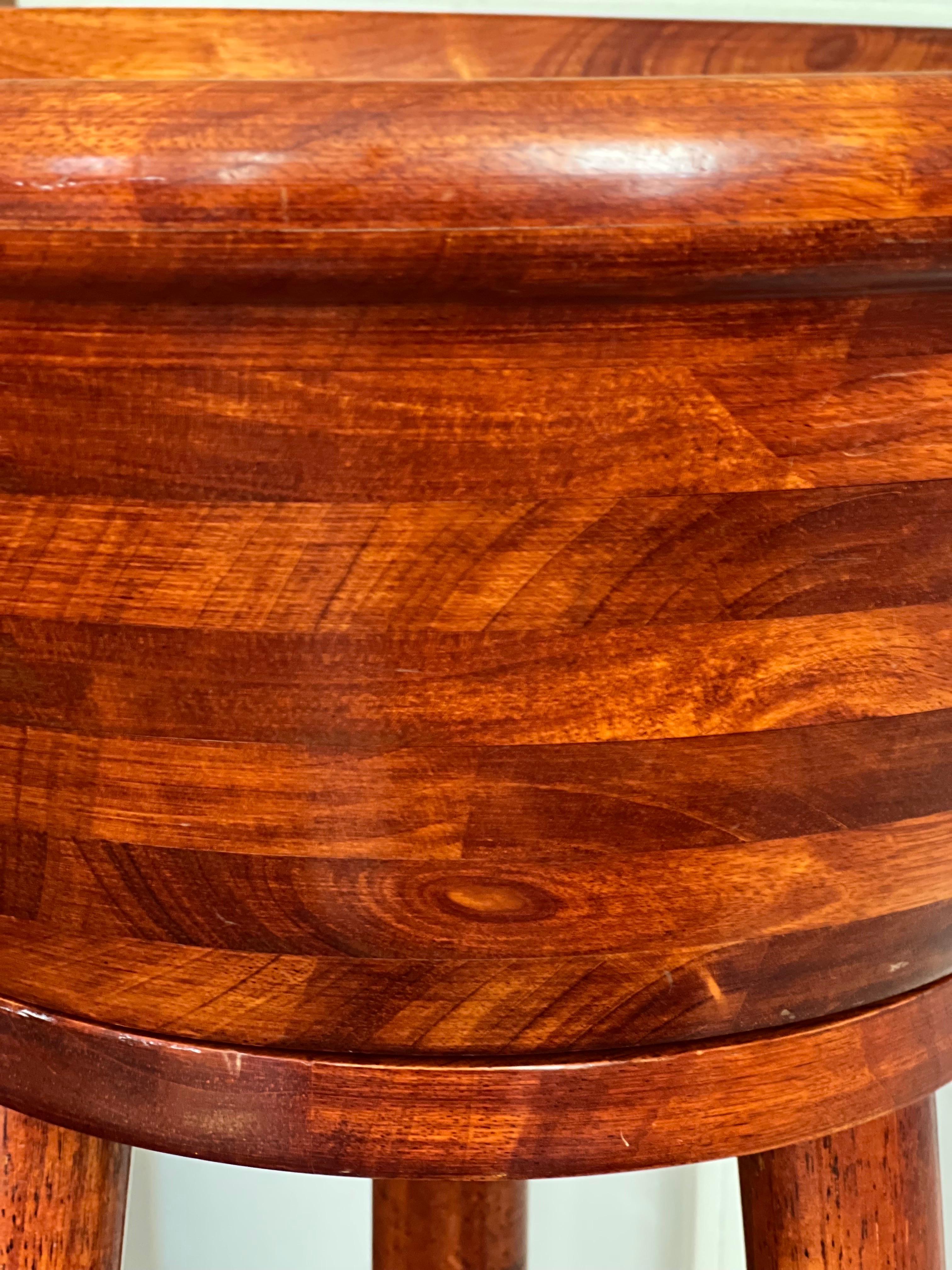 Unknown Vintage Rosewood Bowl on Stand For Sale