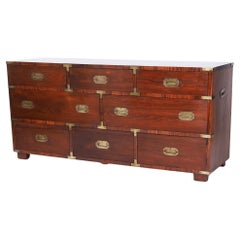 Vintage Palisander Campaigner Stil Kommode oder Dresser