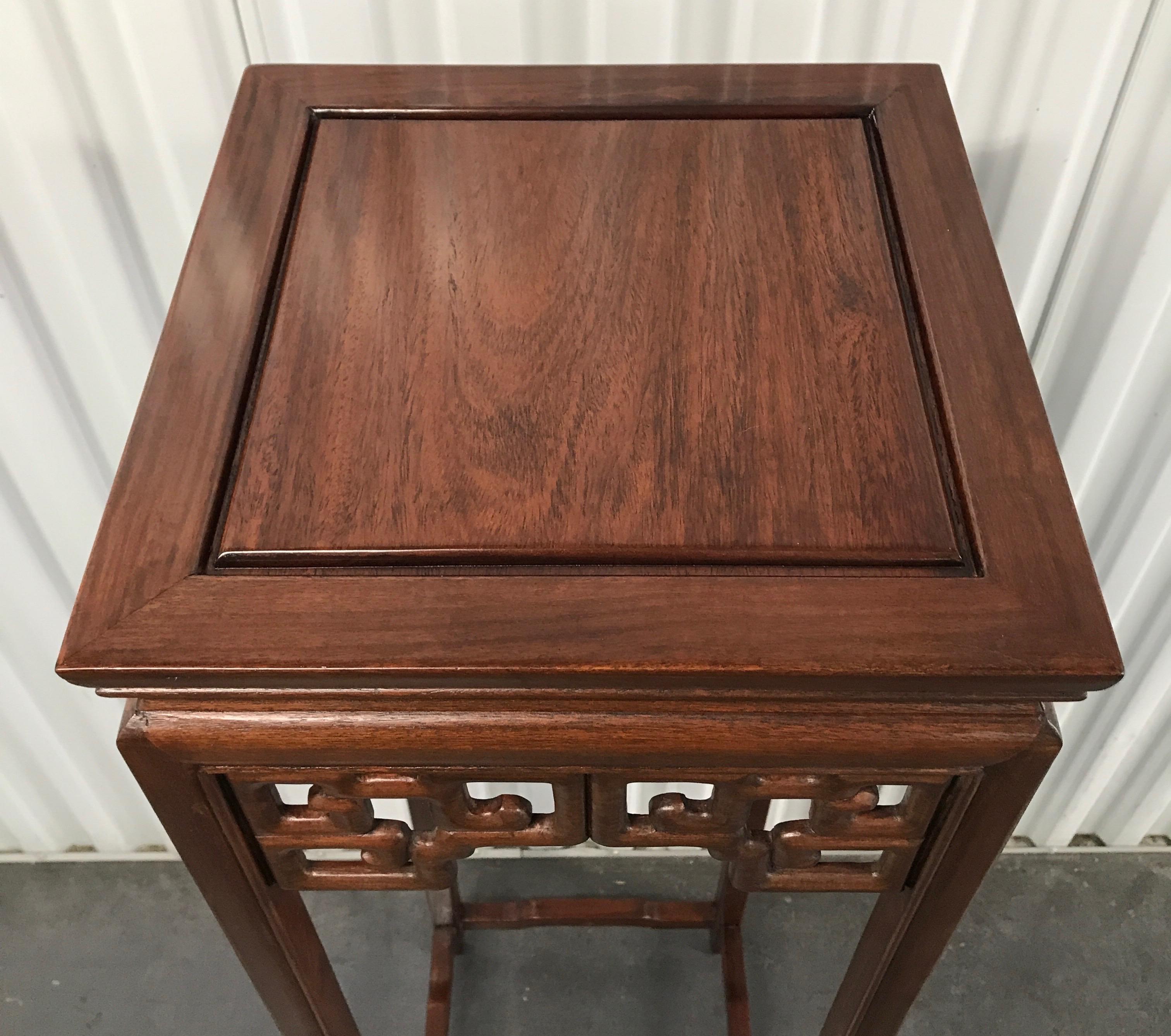 20th Century Vintage Rosewood Chinese Pedestal