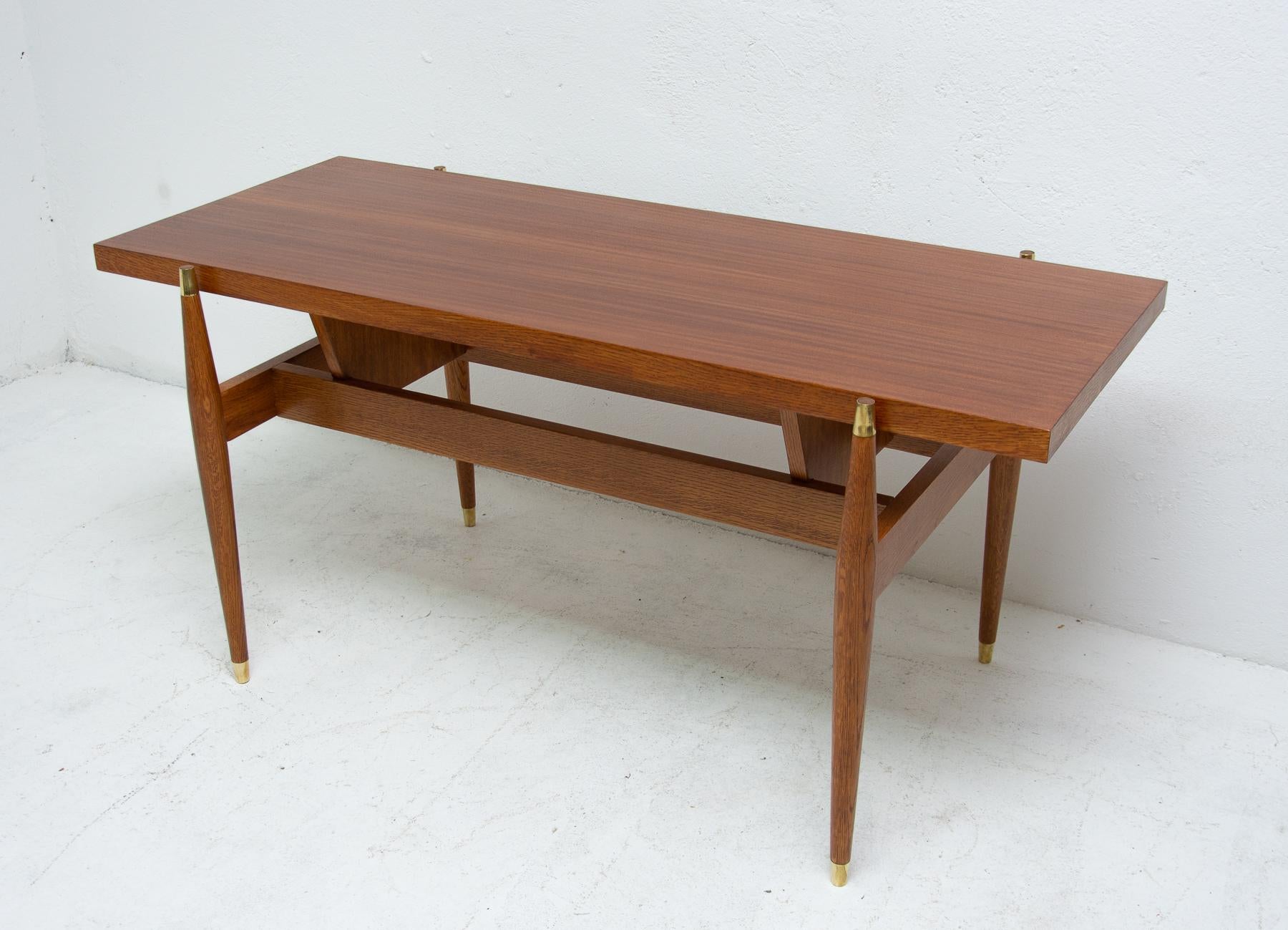 Late 20th Century Vintage Rosewood Coffee Table from Czechoslovakia, 1970s For Sale