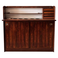 Crédence de bar danoise vintage en bois de rose