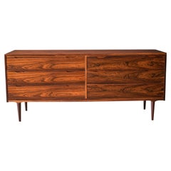 Vintage Rosewood Danish Modern Six Drawer Dresser by Odense Møbelfabrik