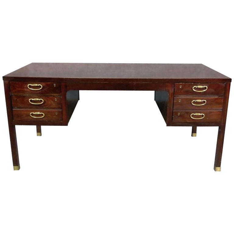 Vintage Rosewood Desk For Sale at 1stDibs