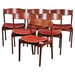 Vintage Rosewood Dining Chairs by Erik Buch, 1960s, Set of 6