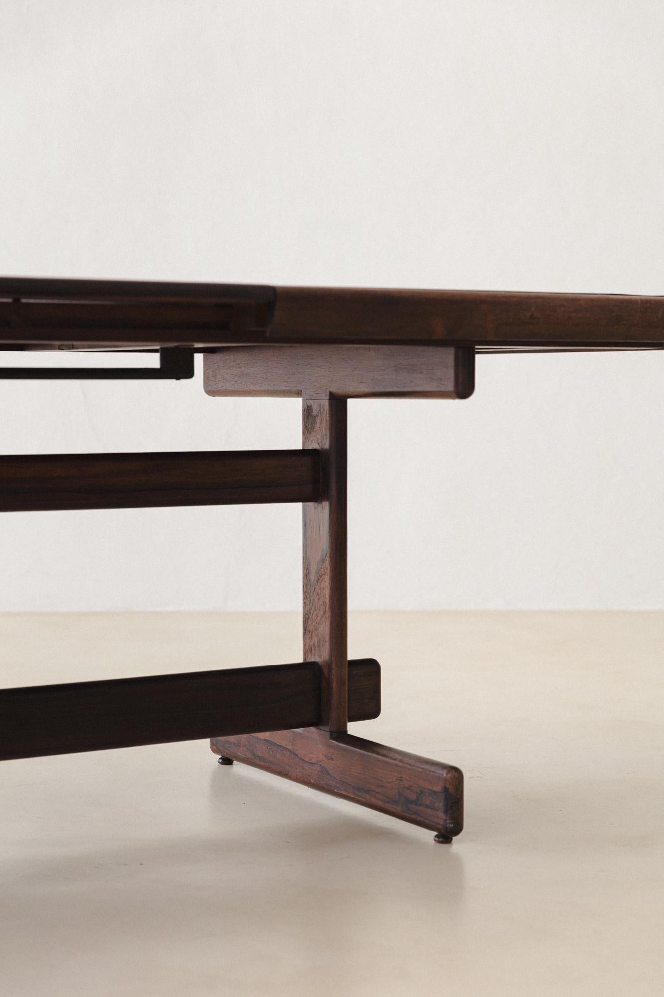 Vintage Rosewood Dining Table by Cantù Móveis, 1960s, Brazilian Mid-Century For Sale 6
