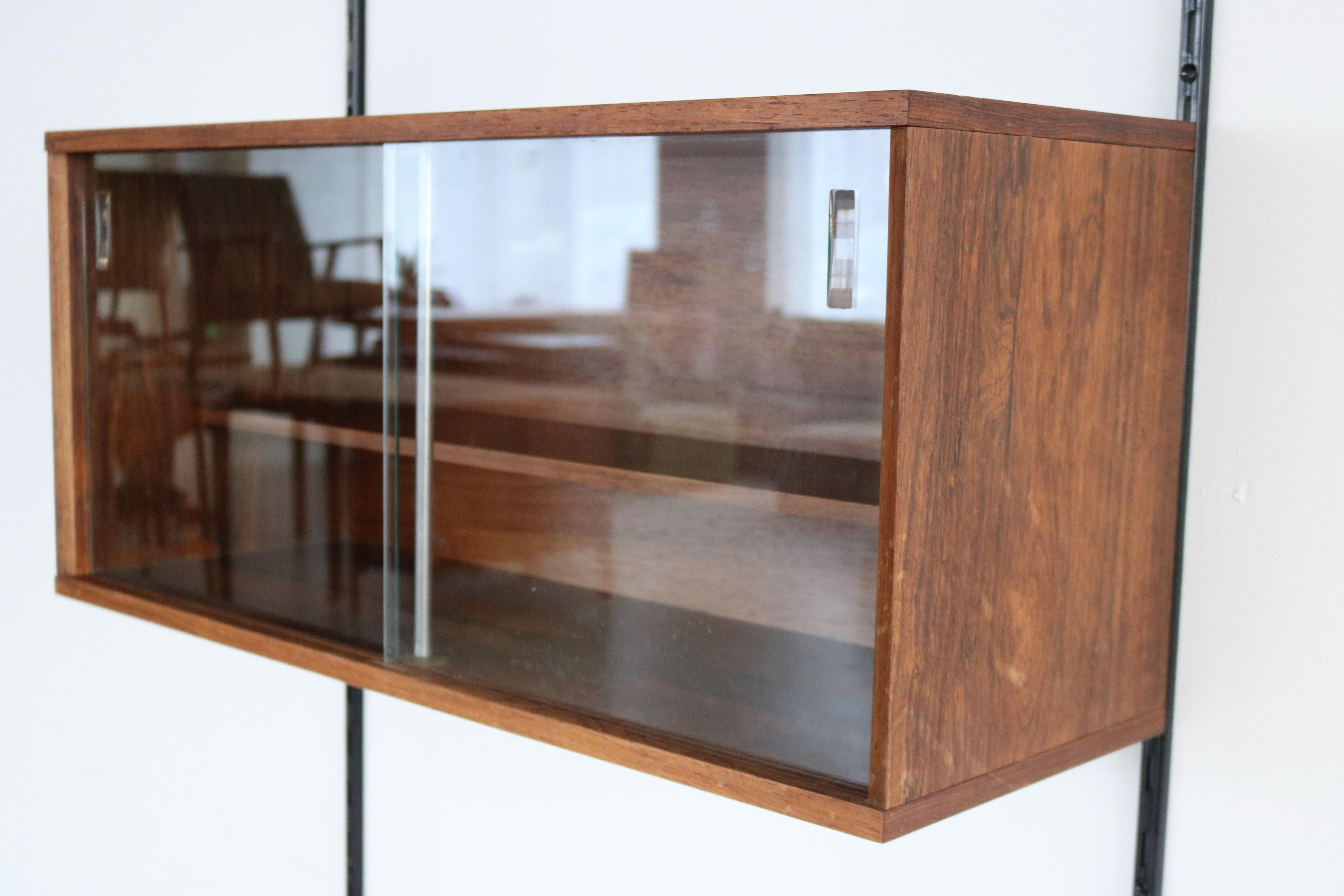 vintage rosewood display cabinet For Sale 1