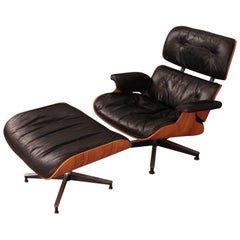 Vintage Rosewood Eames Lounge Chair and Ottoman