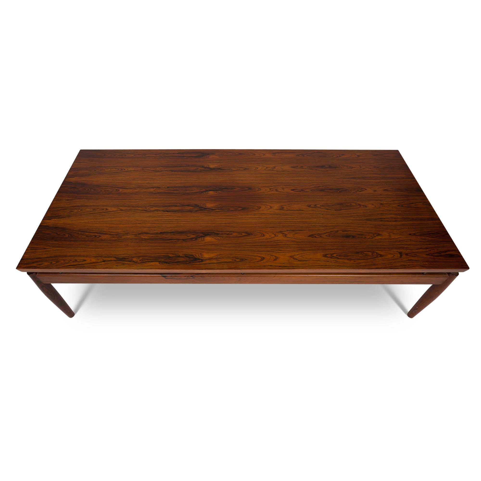 Mid-Century Modern Vintage Rosewood Floating Top Coffee Table by Grete Jalk for France & Søn Denmar For Sale