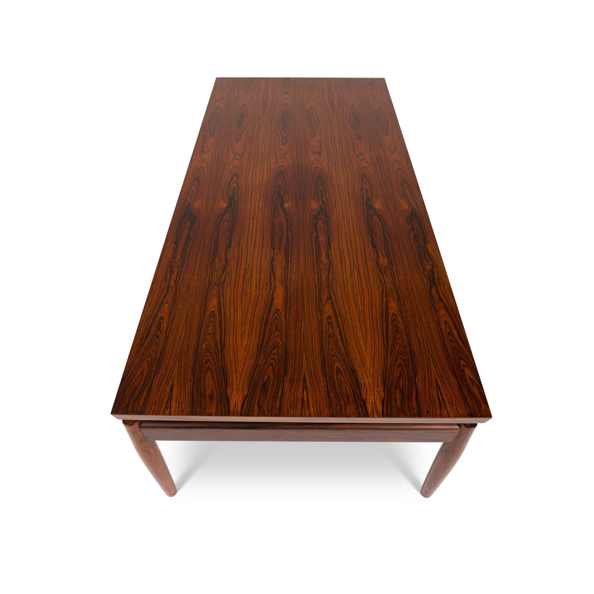 Danish Vintage Rosewood Floating Top Coffee Table by Grete Jalk for France & Søn Denmar For Sale